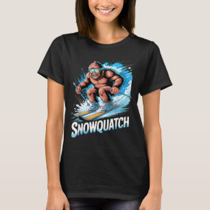Camiseta Sasquatch esquí deporte de invierno esquiador dive