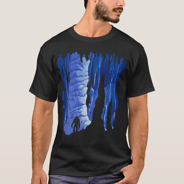 Camiseta Sasquatch fresco en arte de la cueva (Anverso)