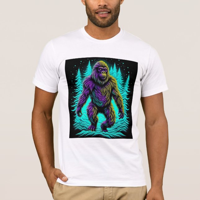 Camiseta Sasquatch Gran pie en Verde azulado y negro (Anverso)