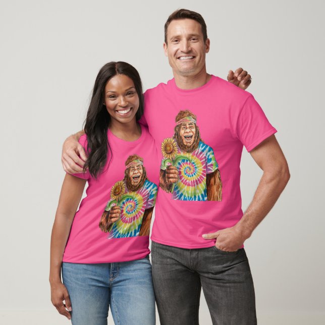 Camiseta Sasquatch Hippie Con Girasol (Unisexo)