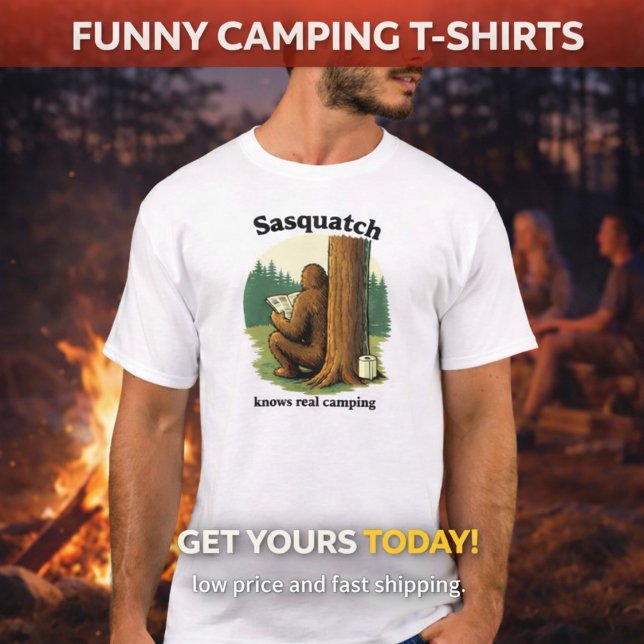 Camiseta Sasquatch real camping (Subido por el creador)