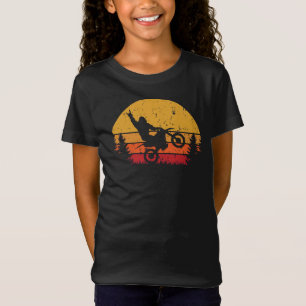 Camiseta Sasquatch Retro Sunset Riding Dirt Bike