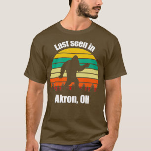 Camiseta Sasquatch Seti Visto Por Última Vez En Akron Ohio 