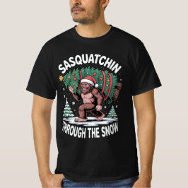 Camiseta Sasquatchin a Través de la Nieve