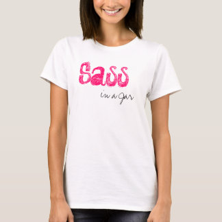 Camiseta Sass en un tanque del tarro