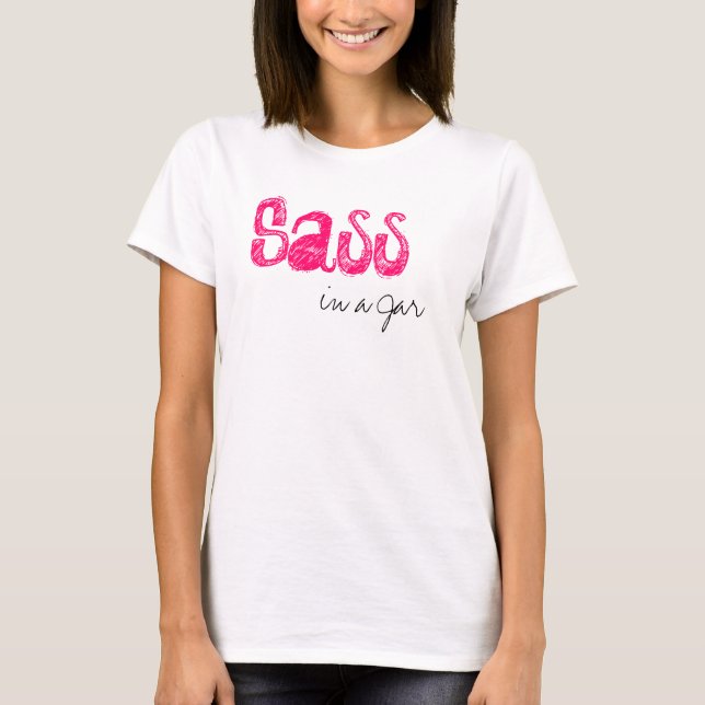 Camiseta Sass en un tanque del tarro (Anverso)
