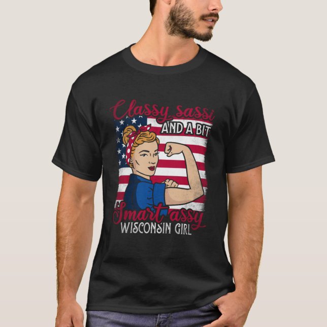 Camiseta Sassi Clásico Y Un Chica Assi Wisconsin Un Poco In (Anverso)
