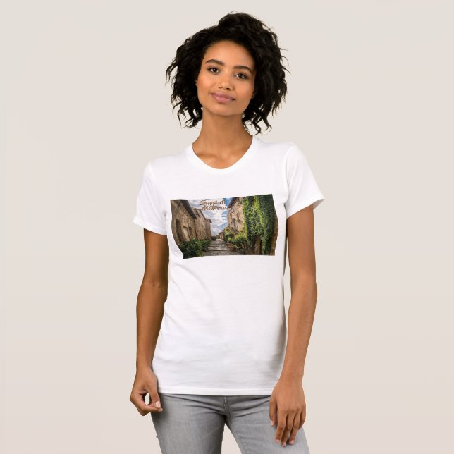 Camiseta Sassi di Matera Italia Escaleras de Hiedra (Anverso completo)