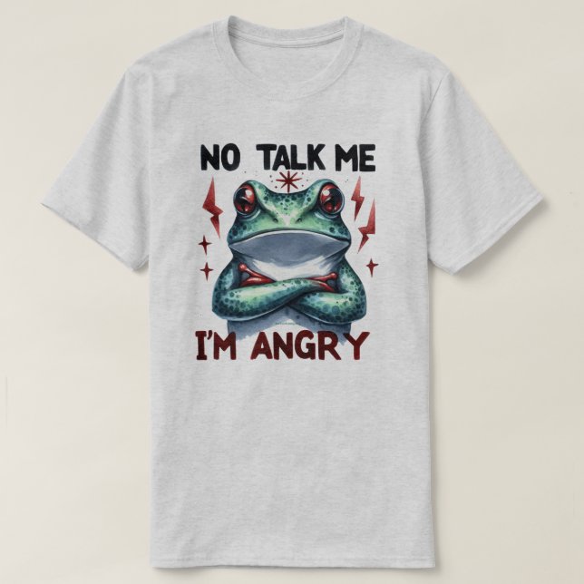 Camiseta Sassy Bold Soy Angry Frog Graphic Cita de T-Shirt (Diseño del anverso)