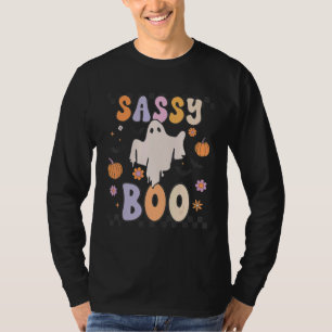 Camiseta Sassy Boo Cute Retro Groovy Ghost Halloween