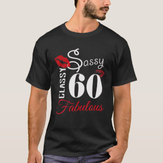 Camiseta Sassy Classy 60 Fabulous Red