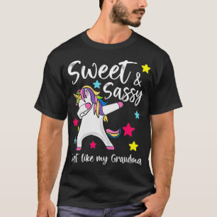 Camiseta Sassy Como Mi Abuela Unicornio Coincidiendo Con Na