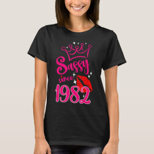 Camiseta Sassy desde 1982 cumpleaños de mujeres