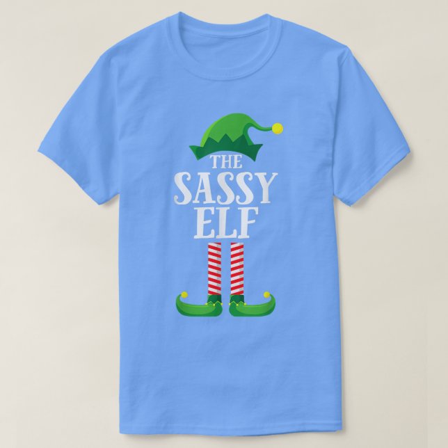 Camiseta Sassy Elf Matching Family Group Christmas Party Pa (Diseño del anverso)