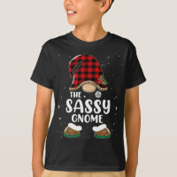 Sassy Gnome Buffalo Plaid Matanza Familia Christma