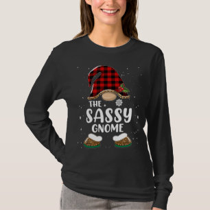 Camiseta Sassy Gnome Buffalo Plaid Matanza Familia Christma