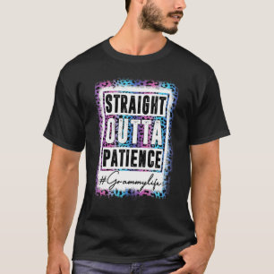 Camiseta Sassy Grammy Tee Straight Outta Patience Leopard G