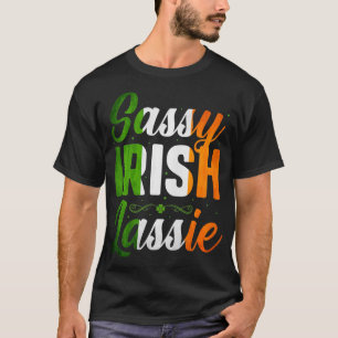 Camiseta Sassy Irish Lassie Funny Womys Chicas St Patricks