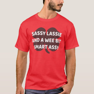 Camiseta Sassy Lassie Irlandés Shamrock Funny St Patricks