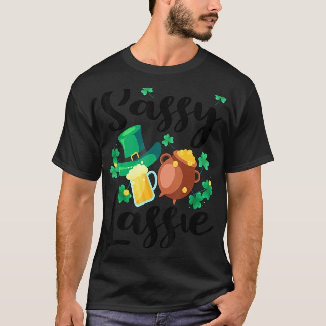 Camiseta Sassy Lassie St. Patrick's Day 3 (Anverso)