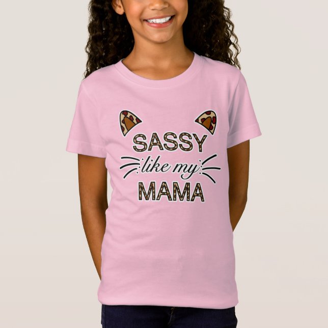 Camiseta Sassy like My Mama Leopard Print Whiskers and Oars (Anverso)