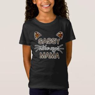 Camiseta Sassy like My Mama Leopard Print Whiskers and Oars