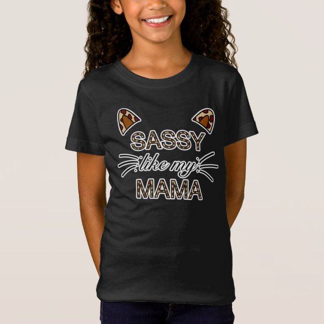 Camiseta Sassy like My Mama Leopard Print Whiskers and Oars (Anverso)