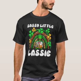 Camiseta Sassy Little Lassie Rainbow Leopard Green C