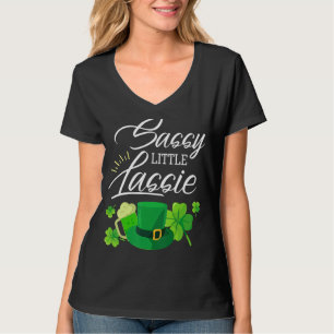 Camiseta Sassy Little Lassie St Patrick's Day Funny