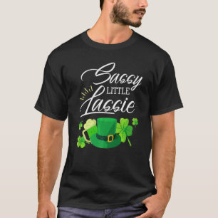 Camiseta Sassy Little Lassie St Patrick's Day Funny