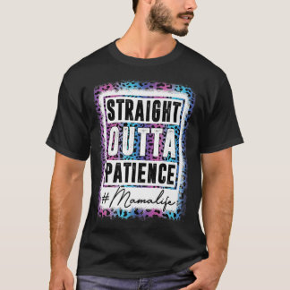 Camiseta Sassy Mama Tee Straight Outta Patience Leopard Mam