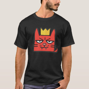 Camiseta Sassy Red Cat King – Cara de Gato de Dibujos Ani