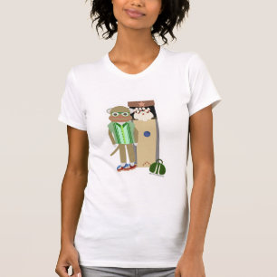 Camiseta Sassy Sock Monkey Bowler