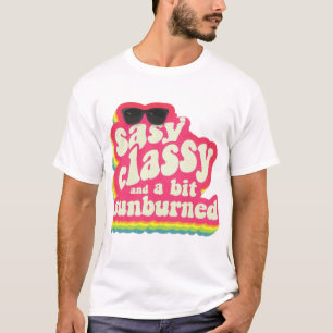Camiseta Sassy y Sunburn - Cita divertida de verano