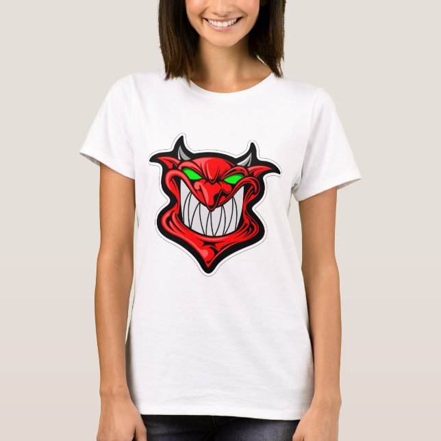 Camiseta satan cabeza de personalizado demon (Anverso)