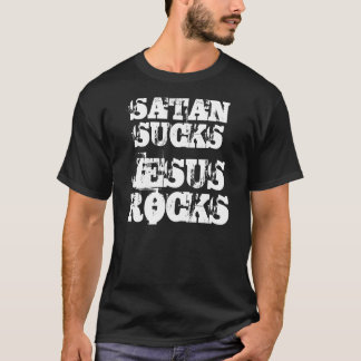 CAMISETA SATAN CHUPA, LAS ROCAS DE JESÚS