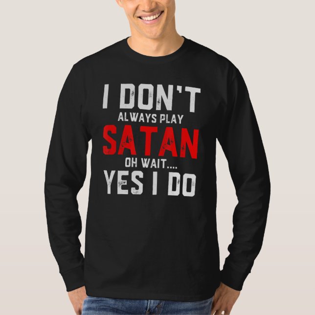 Camiseta Satan Costume Devil Halloween Costume Satan (Anverso)