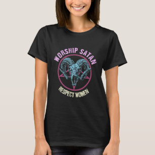 Camiseta Satán de culto feminista pentagram