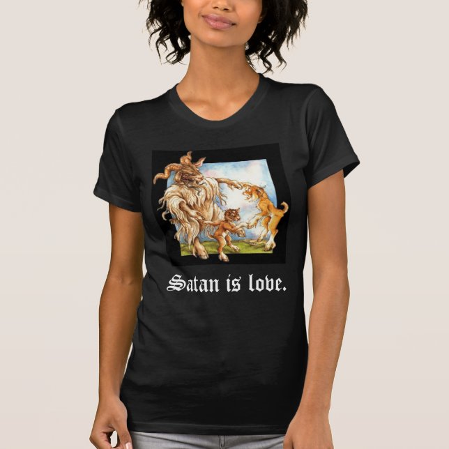Camiseta Satan es amor (Anverso)
