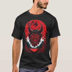 Camiseta Satan Evil Face Diseño gráfico de cabeza de demo