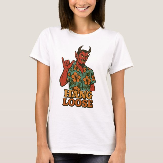 Camiseta Satan Hang Loose Hawaiano (Anverso)