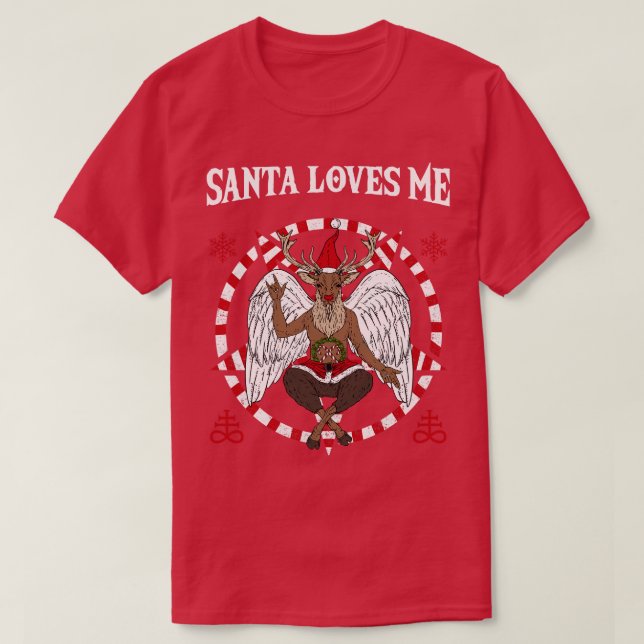 Camiseta Satan Me Ama Baphomet 5 (Diseño del anverso)