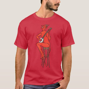Camiseta Satan Playing Banjo Bluegrass Funny Devil Music