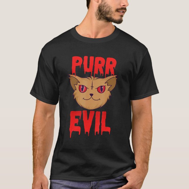 Camiseta Satan Purr Evil Lucipurr Cat (Anverso)