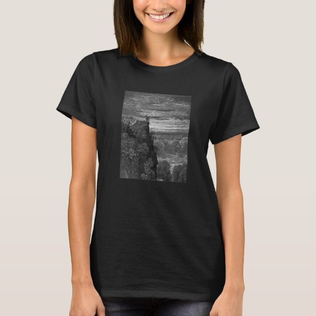 Camiseta Satan se abre paso por Eden Gustave Dore (Anverso)