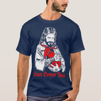Camiseta Satan te ama y Jesús lo conoce Baphomet