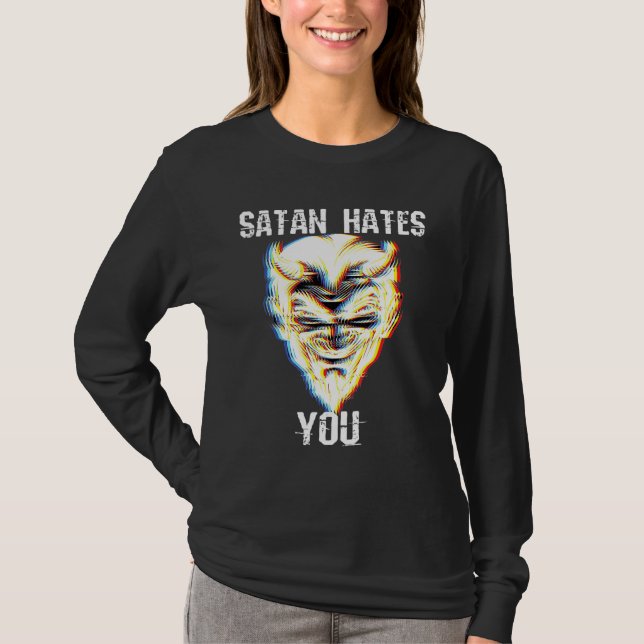 Camiseta Satan te odia (Anverso)