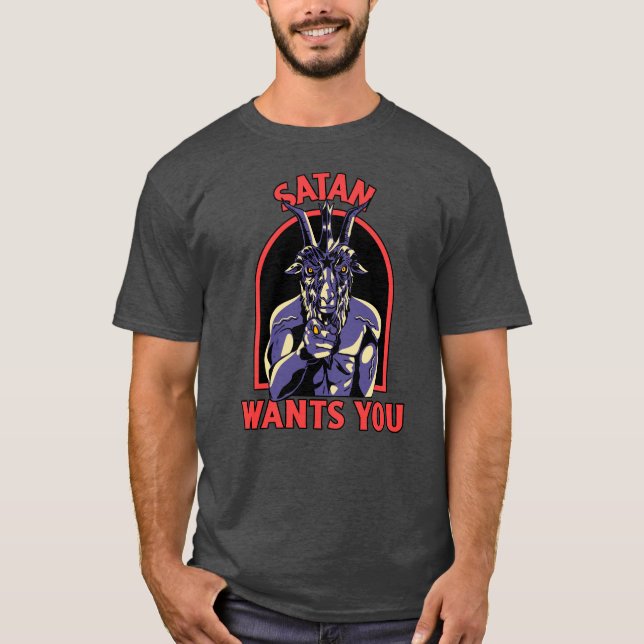 Camiseta Satan te quiere (Anverso)