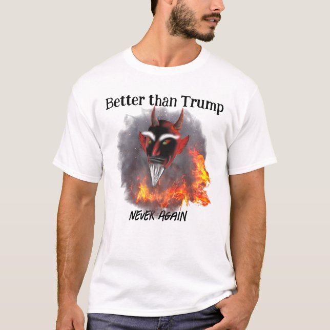 Camiseta Satanás mejor que Trump (Anverso)