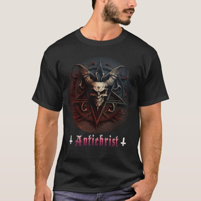 Camiseta Satanás Pentagram Satanist Gothic Devil (Anverso)